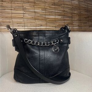 COACH Black Leather crossbody bag